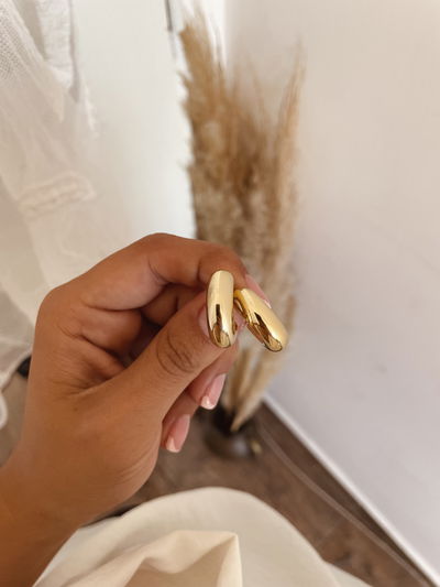 Semi Argollas Mini Donna Gold