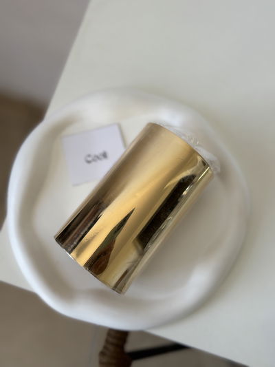 Pulsera brazalete dorado de metal 