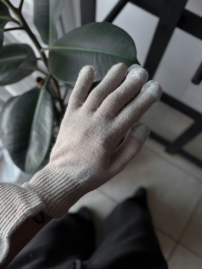Guante touch beige 