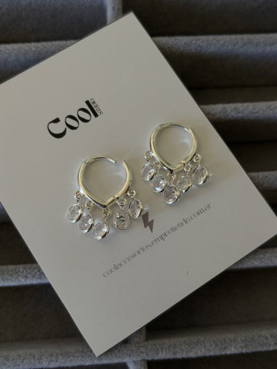 Argollas cubics colgantes de a.b (14mm)