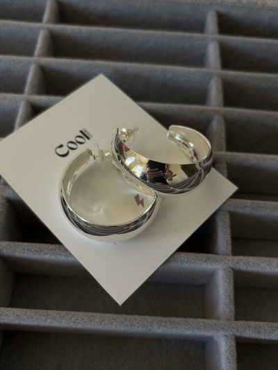 Semi argollas cubanas de a.b (40mm) 