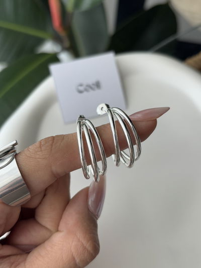 Semi argollas triples de a.b (20mm)