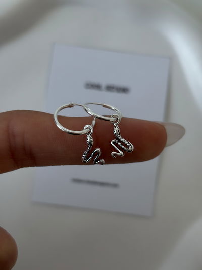 Argollas dijes cobra (12mm) 