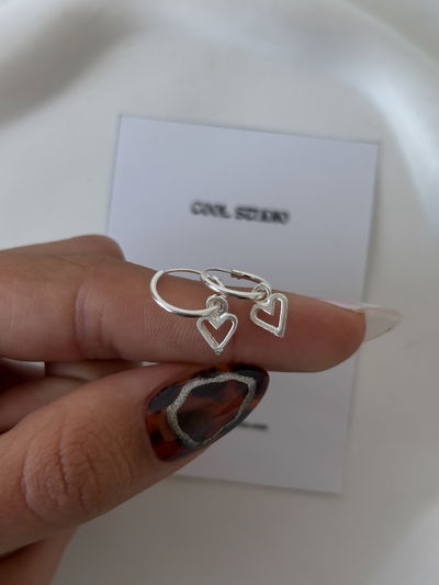 Argollas dijes corazónes (12mm) 