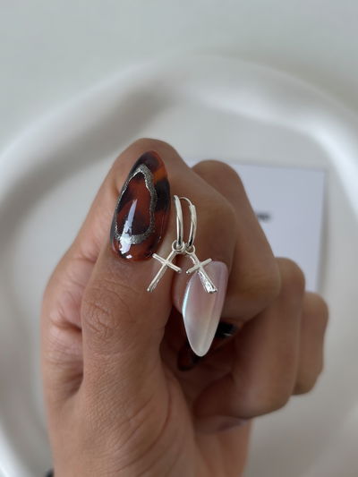 Argollas dijes cruces (12mm) 