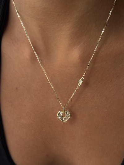 Collar corazón cúbics