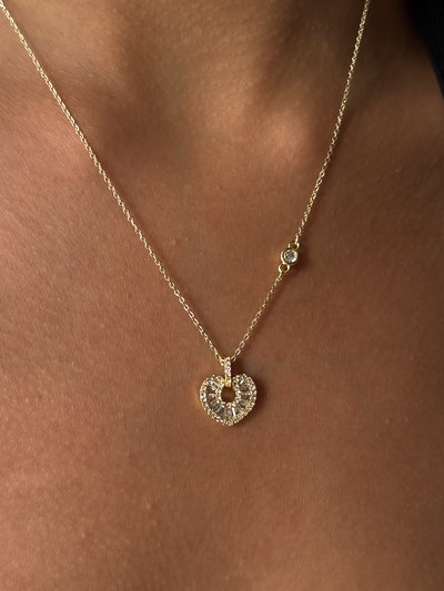 Collar corazón cúbics