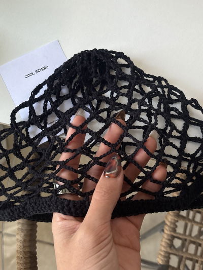  Casquete tejido rombos