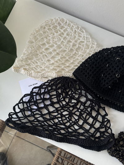  Casquete tejido rombos