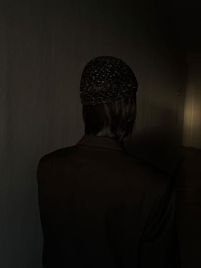 Casquete tejido brillante (plateado)