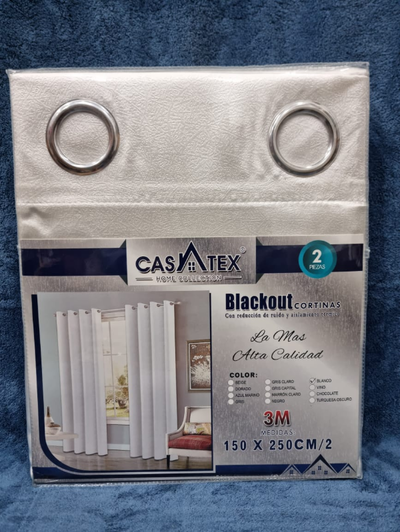 CORTINAS BLACKOUT CASATEX X 2 150 CM. X 250 CM.