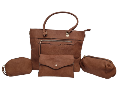 SET CARTERA X 4 PIEZAS ECO CUERO BAIDE