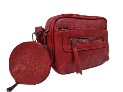 BANDOLERA ECO CUERO ROJA