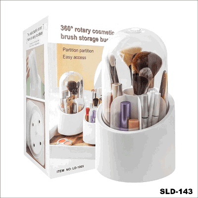 ORGANIZADOR GIRATORIO PARA BROCHAS DE MAQUILLAJE CON 7 COMPARTIMENTOS LD-1005-1