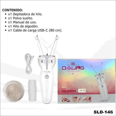DEPILADORA DE HILO ELECTRICA RECARGABLE DALING DL-1609