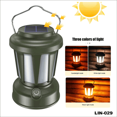 FAROL RECARGABLE USB/SOLAR LUZ FRIA/CALIDA