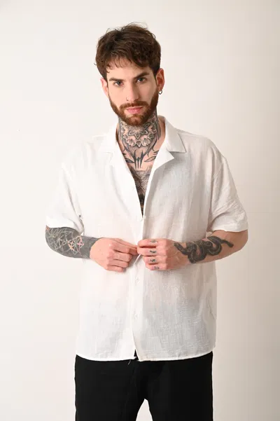 Camisa de lino blanca