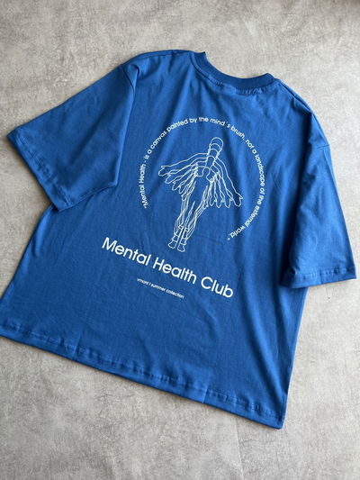 Remera Boxy mental azul