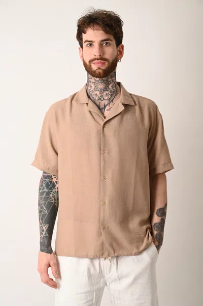 Camisa de lino Camel