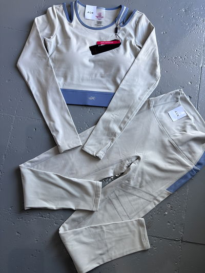 Set I Run frizado gris - azul