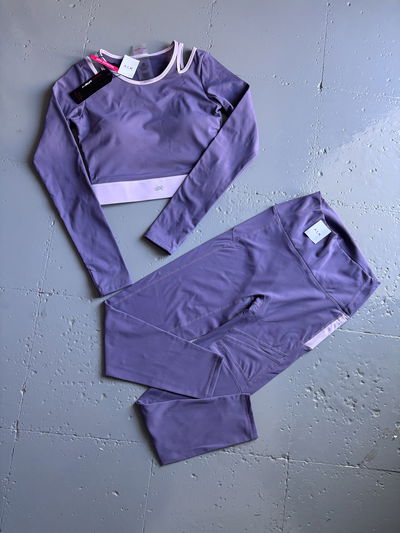 Set I Run frizado violeta 