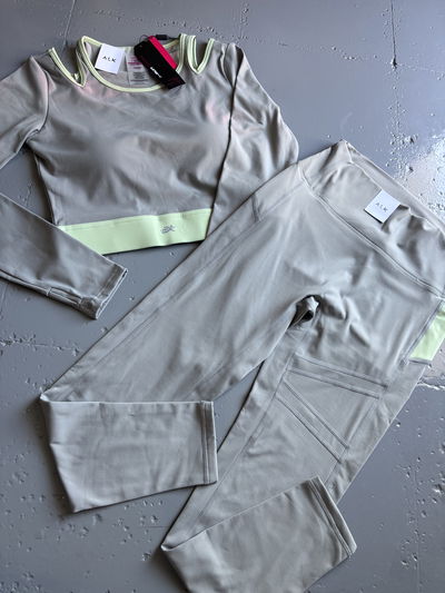 Set I Run frizado gris- verde