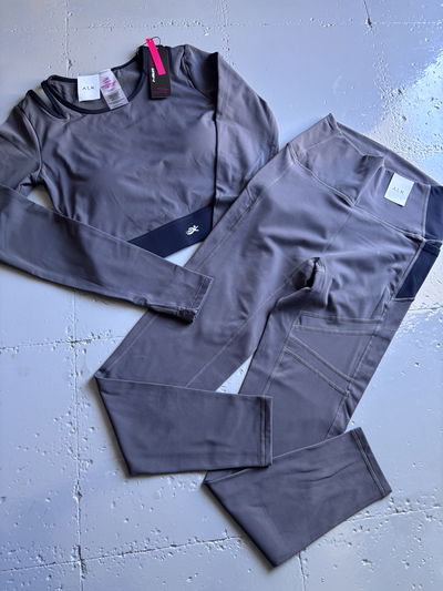 Set I Run frizado gris - negro 