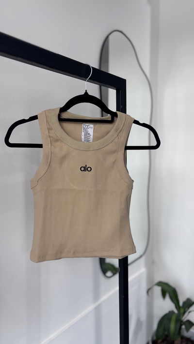   Top alo beige con negro