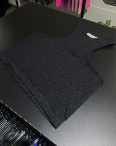  Crop top Aura negro