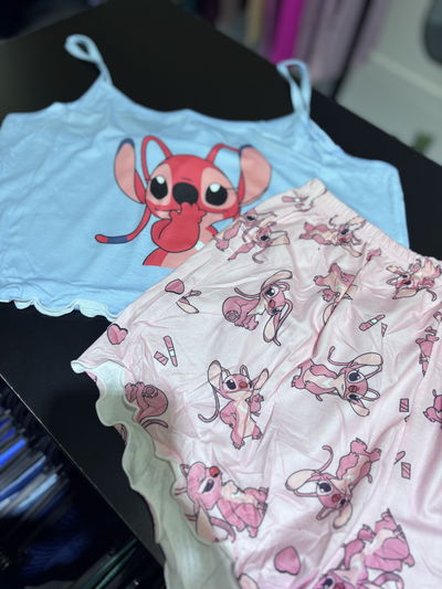 Pijama stich rosa