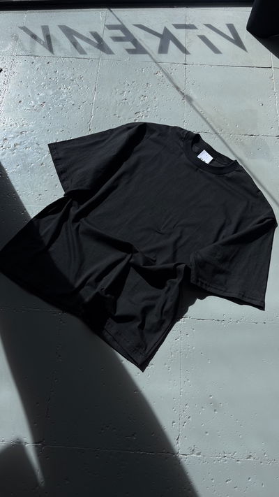 Remera boxy lisa negro 