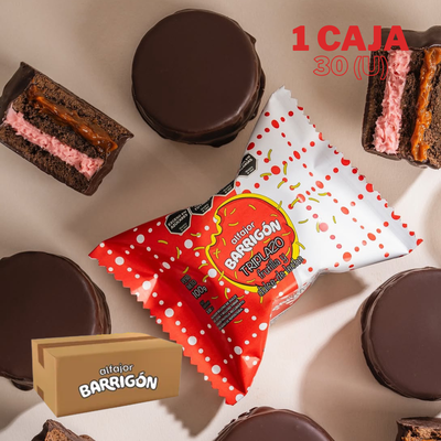 ALFAJOR BARRIGON TRIPLAZO FRUTILLA Y DULCE DE LECHE X100 GRS (CAJA X 30 U)