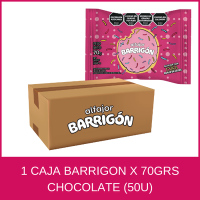 ALFAJOR BARRIGON PREMIUM NEGRO 70GRS 1 CAJA (50U)