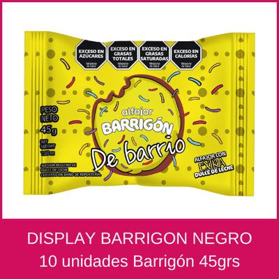 ALFAJOR BARRIGON DE BARRIO(CHOCOLATE) 45GRS DISPLAY X 10U