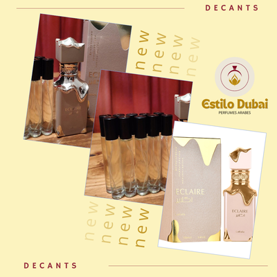 DECANTS DE LATAFFA ECLAIRE (clásico) 10ML vidrio con vaporizador tapa a rosca