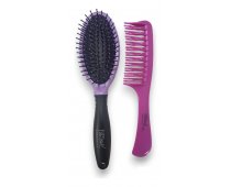 55088 - SET CEPILLO NEUMATICO + PEINE ESCARPIDOR PUA CURVADA (COLORES SURTIDOS)