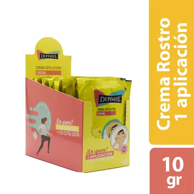 CREMA DEPILATORIA FACIAL Caja x24 sachet x10 gr