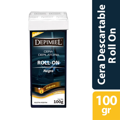 CERA DESCARTABLE ROLL-ON NEGRA 100 gr.