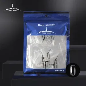 TIP CLEAR CUADRADA SOFT GEL BOLSA AZUL PARISNIGHT 500PCS PN20851-1