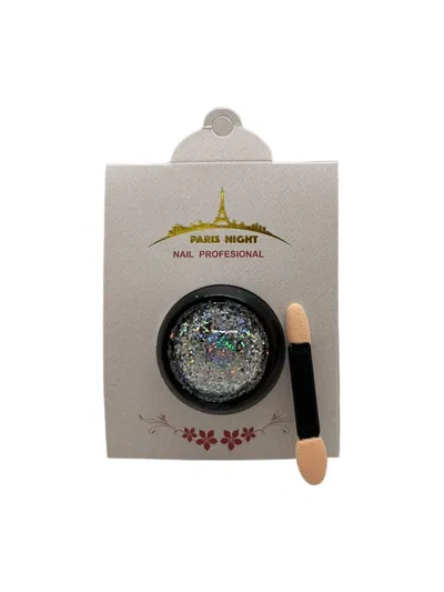 Brillo para uñas plata holo Paris night