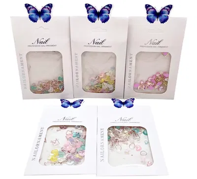 decoracion para uñas con corazones Nails color y forma surtido