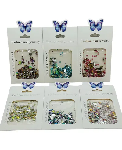 DECORACION PARA UÑAS CRYSTAL MEZCLA FASHION NAIL JEWELRY