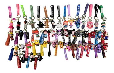Llaveros de personajes animados premium importados x2 unidades