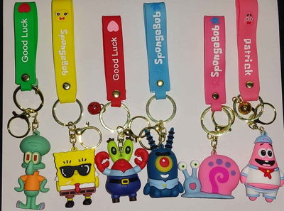 Llaveros de personajes animados premium importados x12 unidades