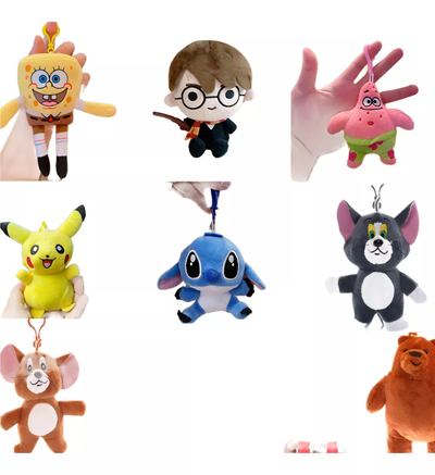 Llaveros peluche importados x6 unidades surtidas
