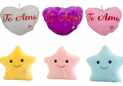 Peluches Corazon O Estrella Con Luces