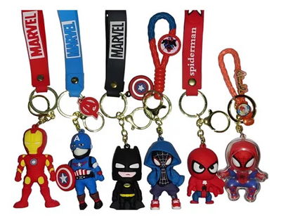 Llaveros de personajes animados premium importados x100 unidades