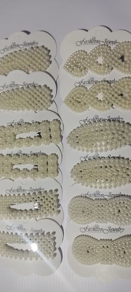 Hebillas perla con formas para dama x6