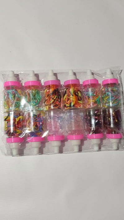 Pack x12 mamaderas con gomitas para cabello