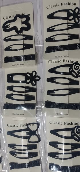 pack x 12 paquetitos de hebillas con formas